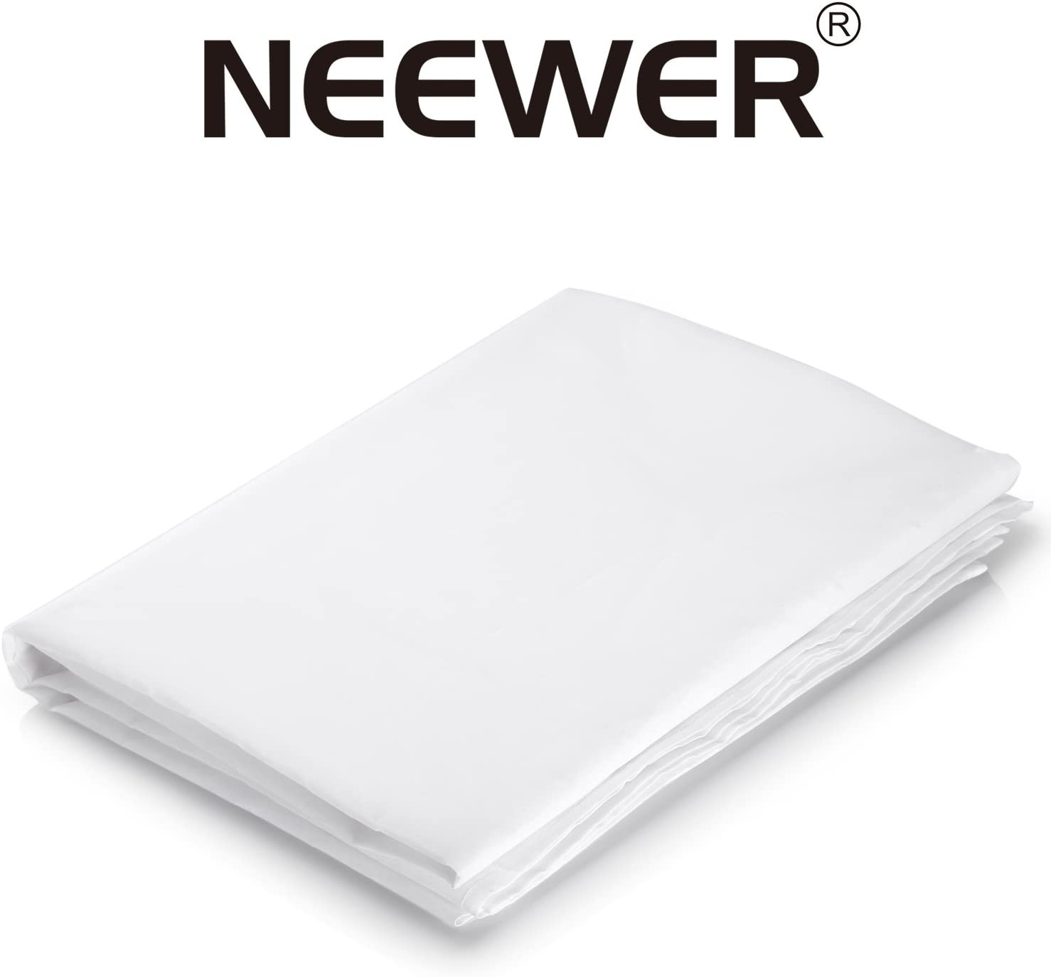 12X5 Feet/3.6X1.5 Meters Polyester White Seamless Diffusion Fabric.