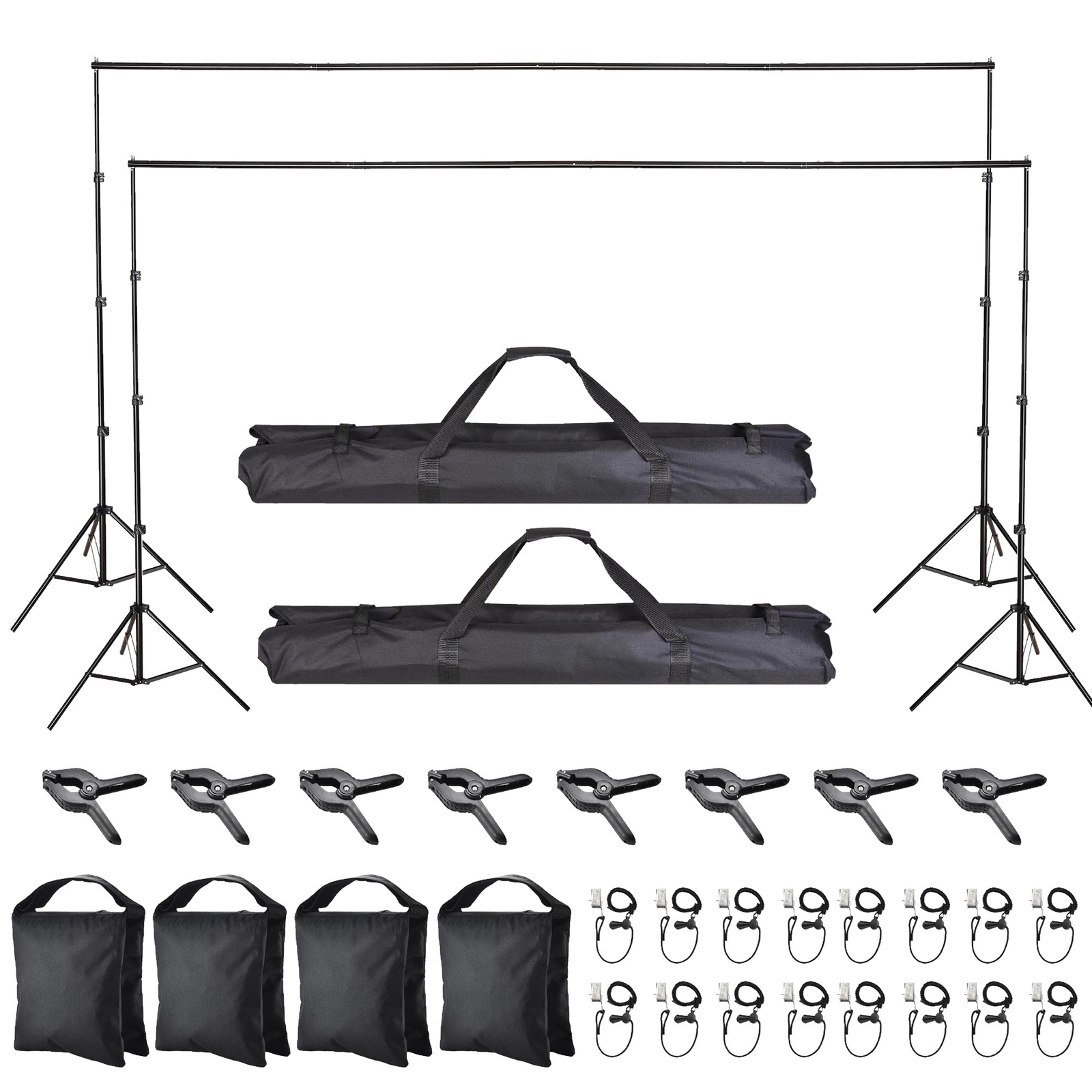 1/2/6 Pack 8.5x10Ft Photography Background Backdrop Stand Kit Party Studio