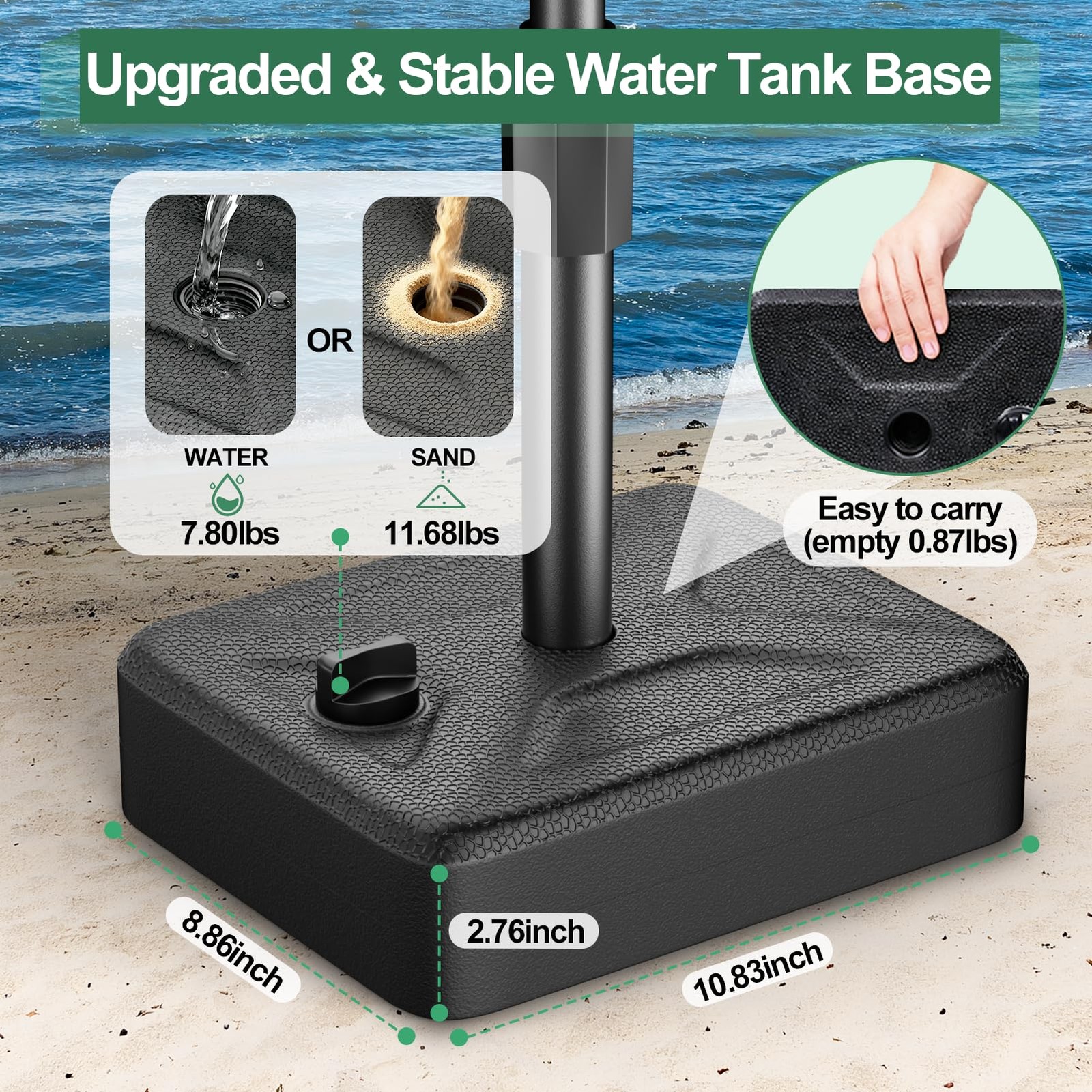 Backdrop Stand with Heavy Duty Water Tank Base 8.5x10ft Adjustable Metal Phot…