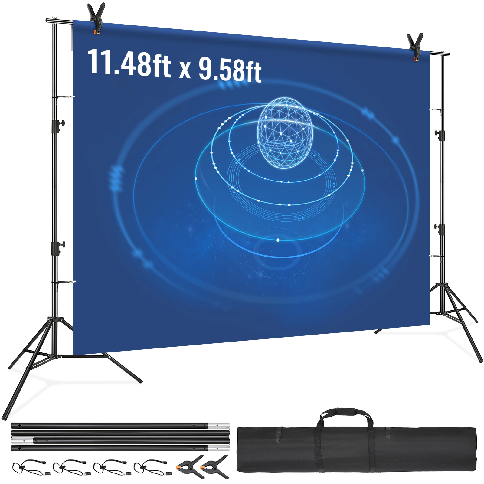 Heavy Duty Backdrop Stand Adjustable Photography Backdrop Banner Stand 12×10 ft