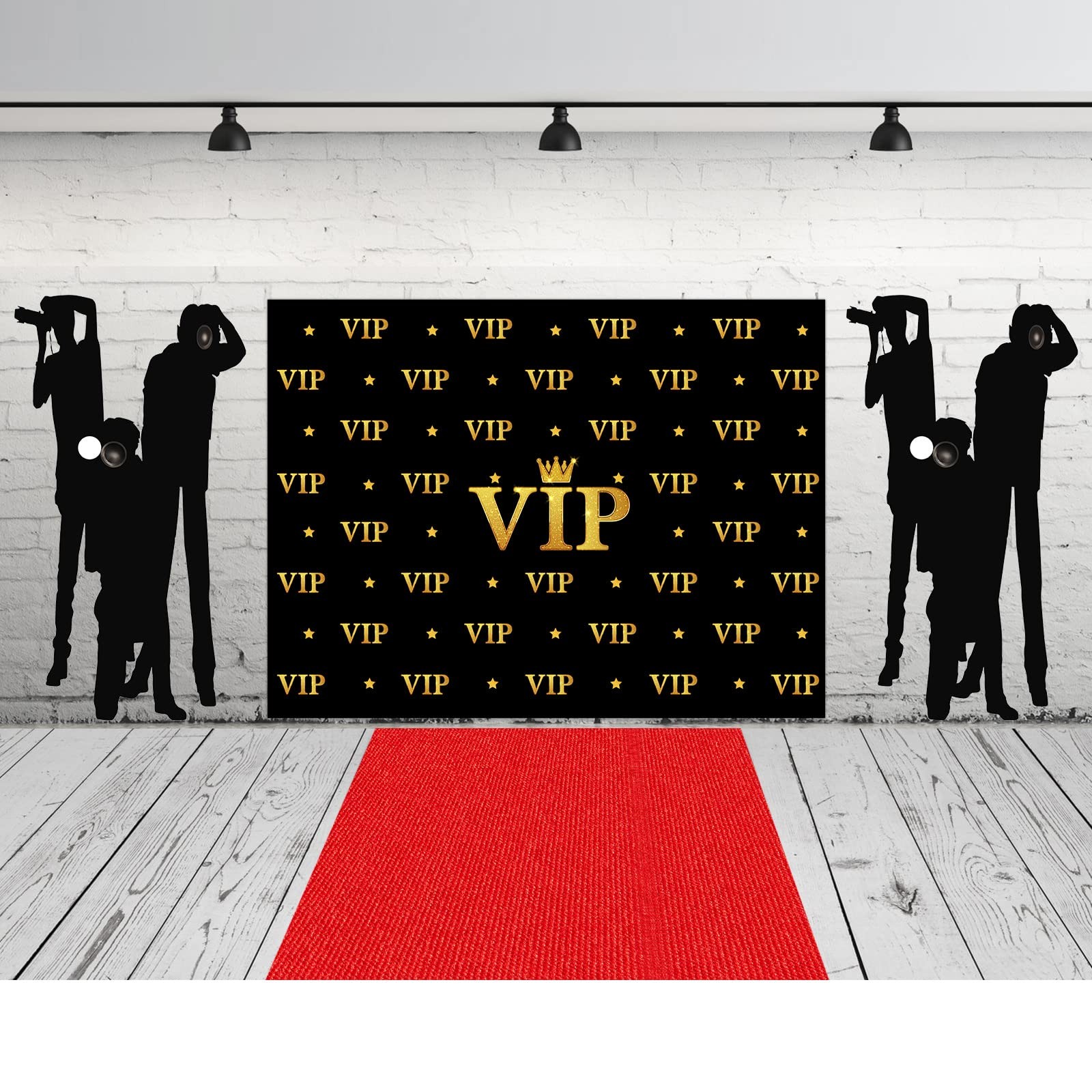 6.5 x 5 ft VIP Photography Backdrop Red Carpet Backdrop Film Movie Banner Pap…