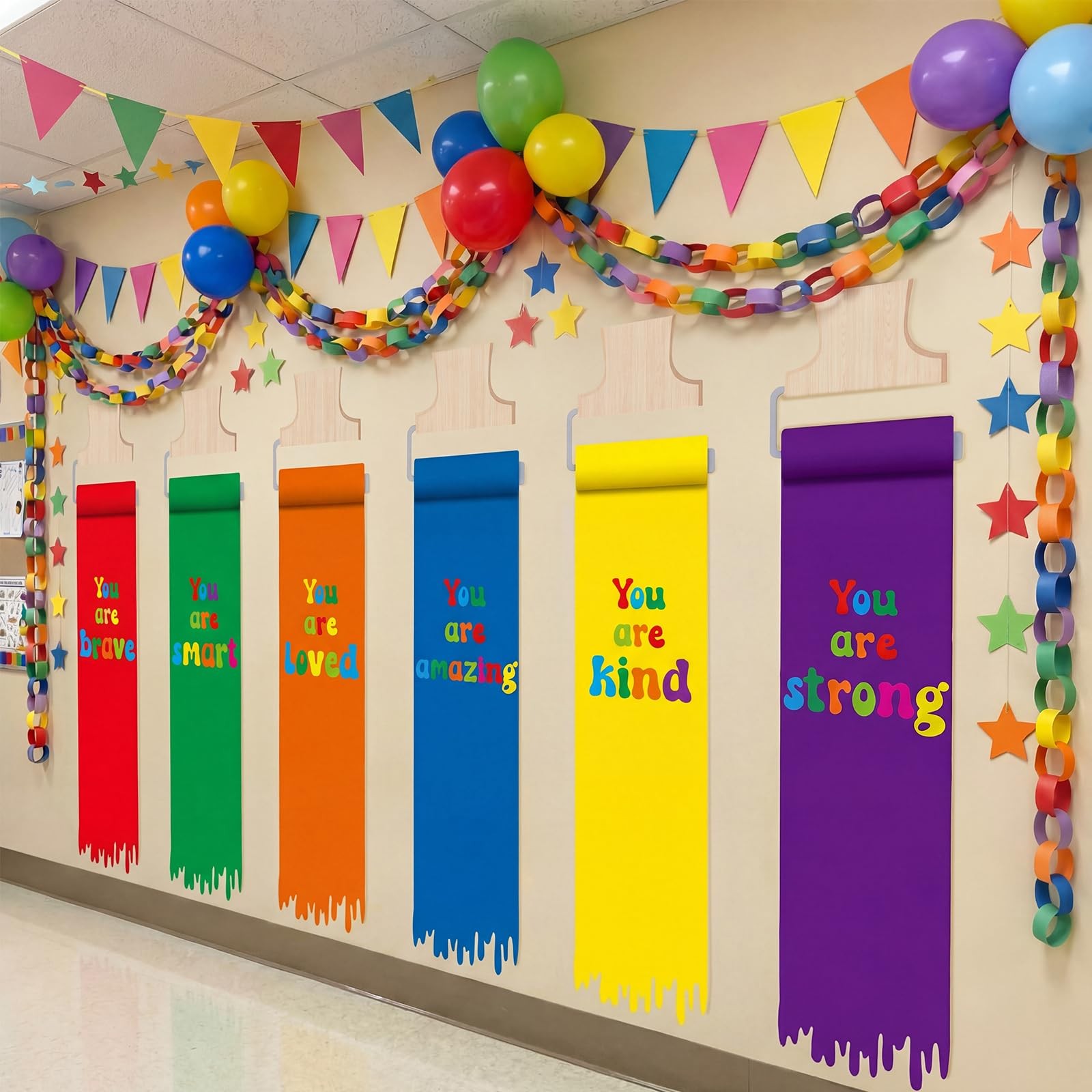 6 Sets Art Painting Classroom Wall Decor Back to Art Classroom Backdrop Inspi…