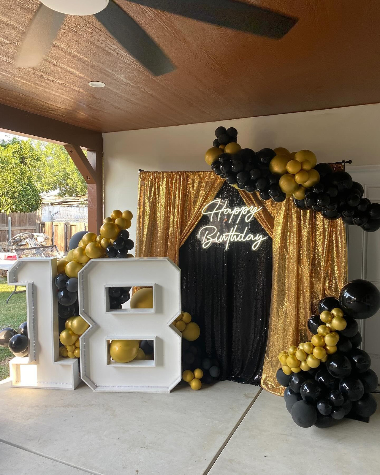 Black Sequin Backdrop Curtain 7ft x 7ft Glitter Photo Booth Backdrop for Wedd…