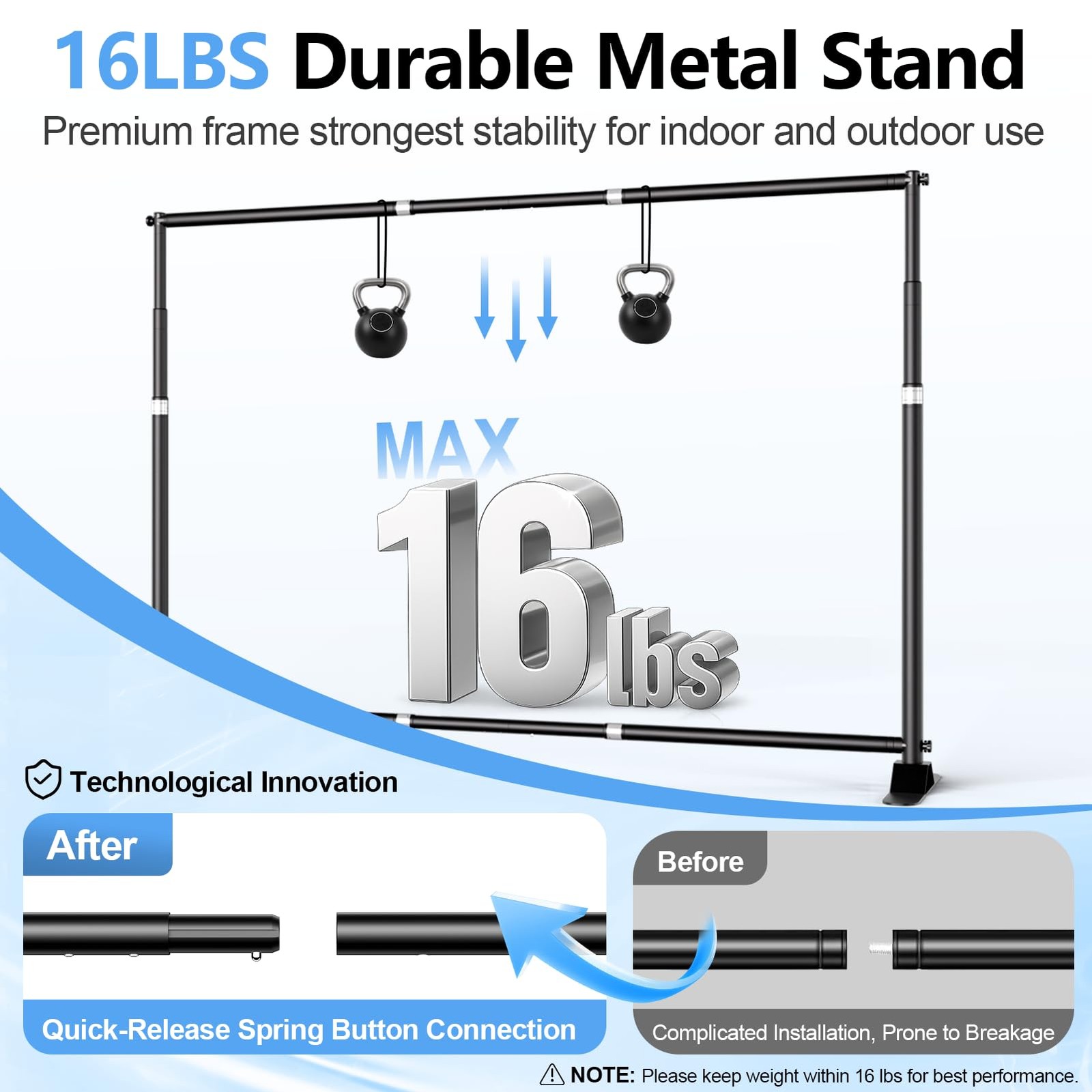 10 x 8FT Backdrop Banner Stand, Heavy Duty Adjustable Photo Background Suppor…