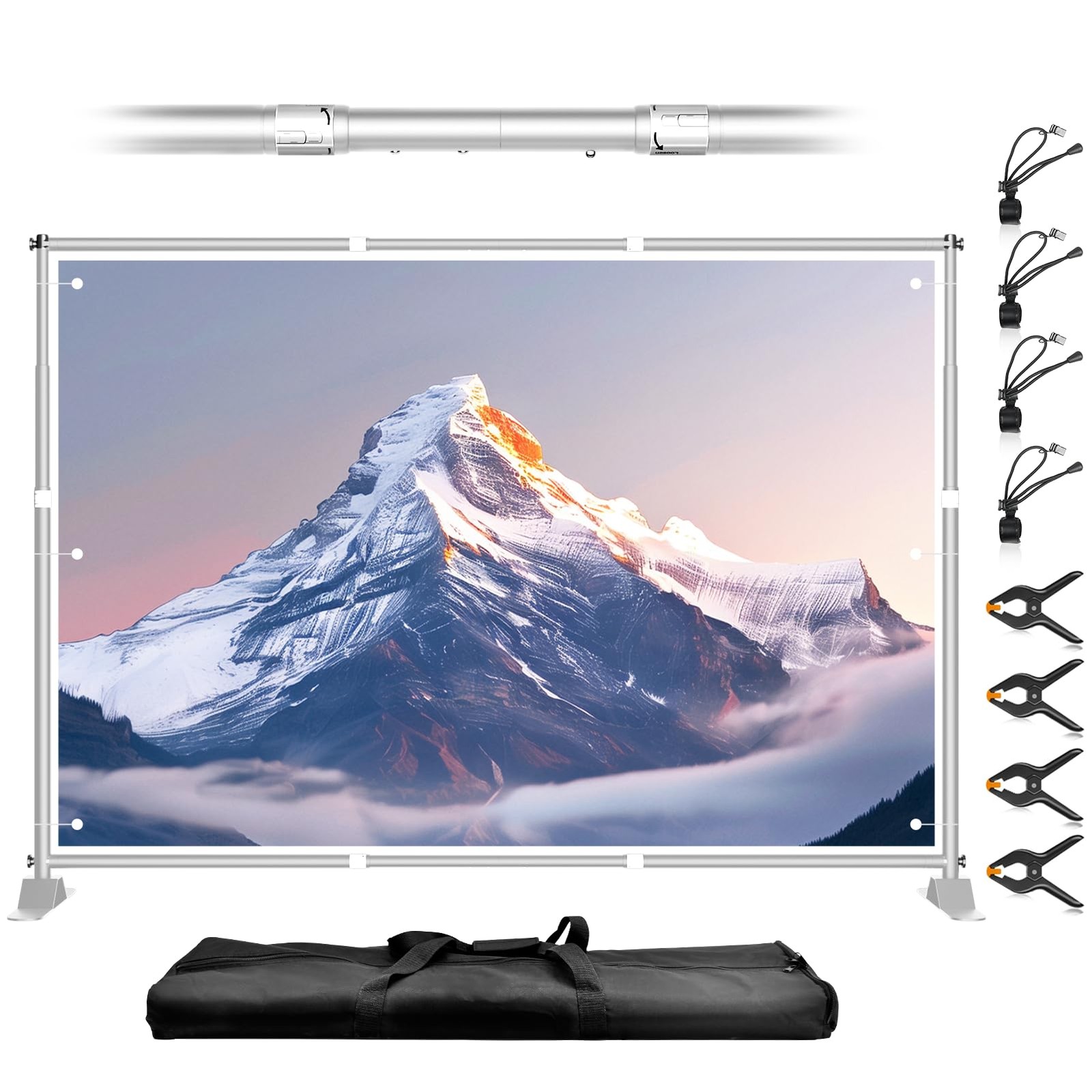 10 x 8FT Backdrop Banner Stand, Heavy Duty Adjustable Photo Background Suppor…