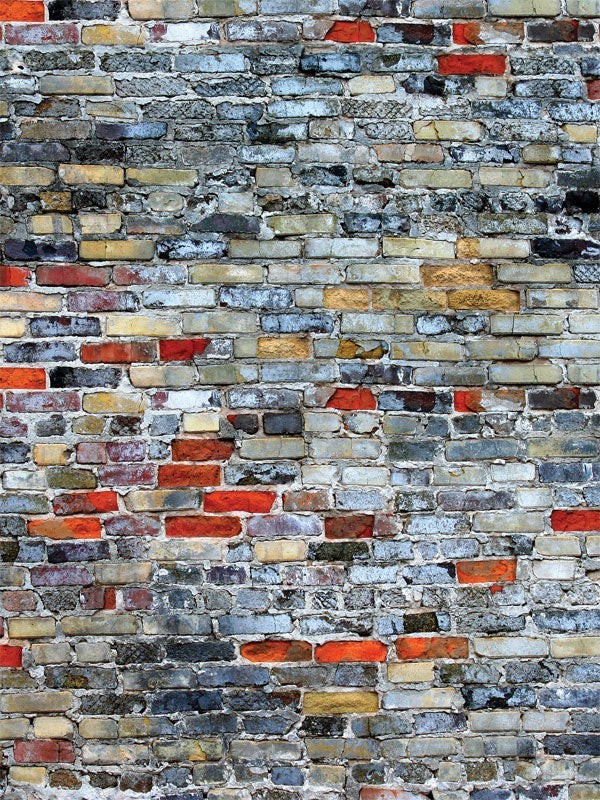 Denny Manufacturing Colorful Brick Printed Photography Backdrop
