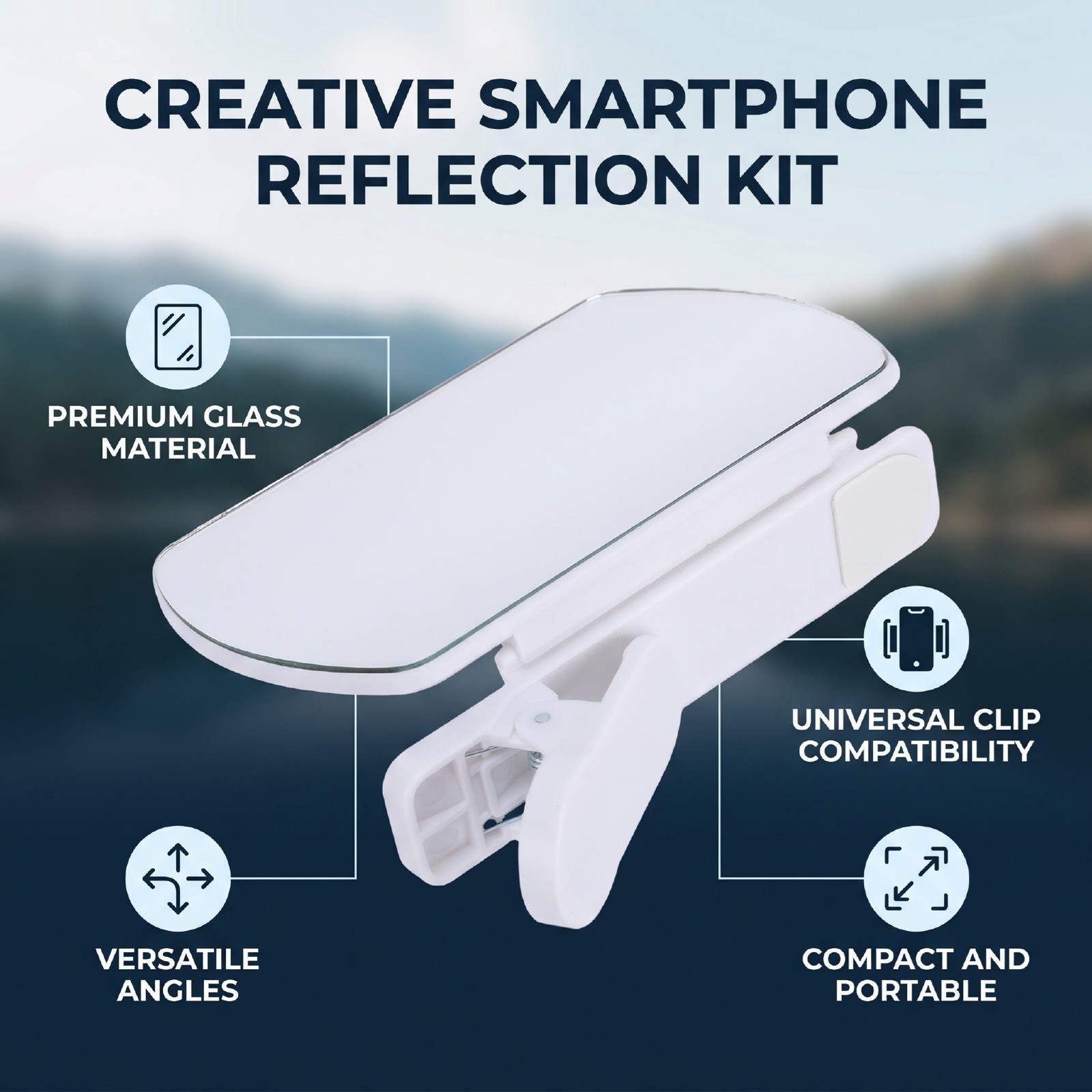 Universal Glass Phone Reflection Mirror For Creative Photography IQDT