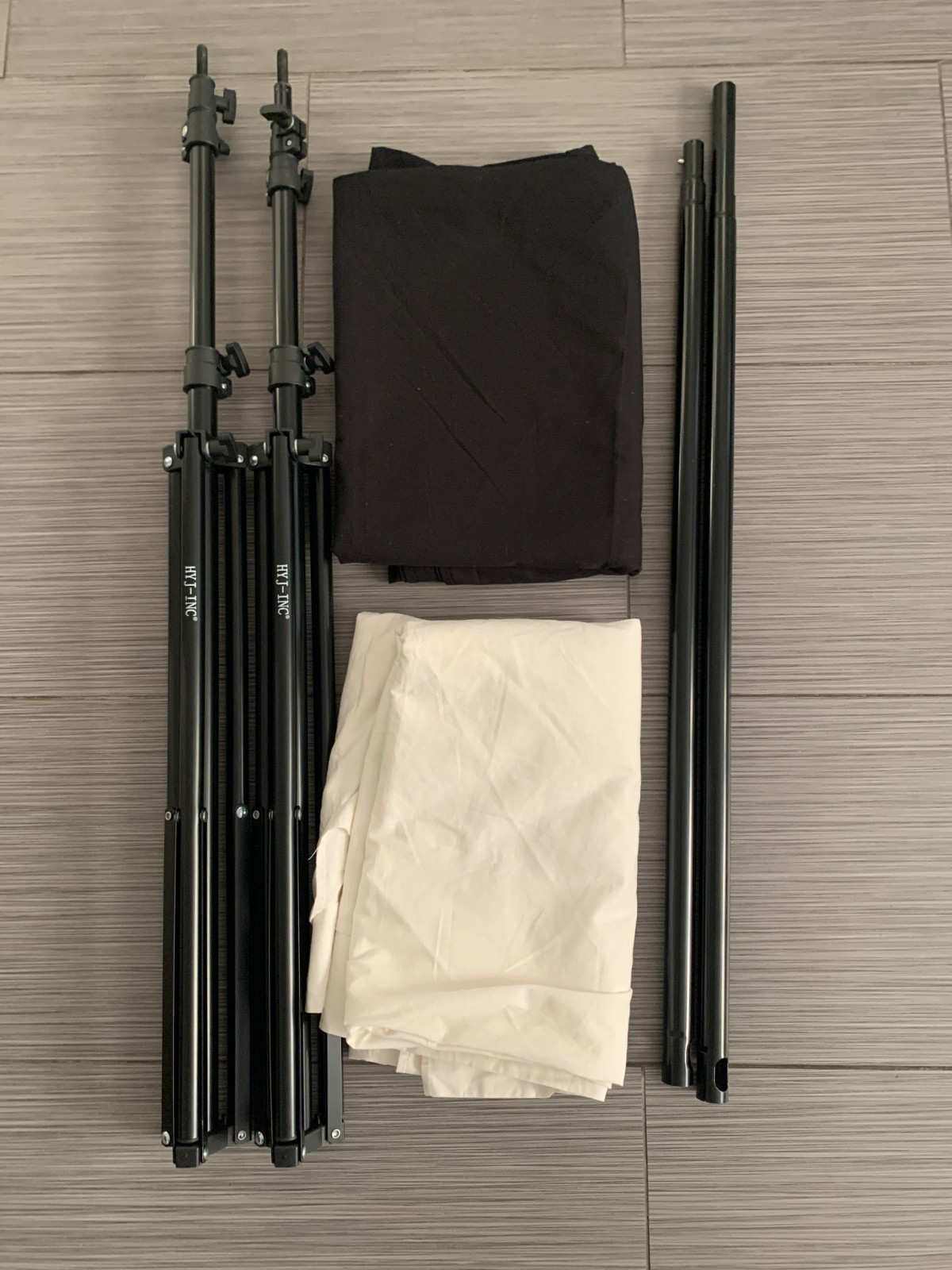 Photo Background Support System with 8.5 x 10ft Backdrop Stand Kit, 100% Whit…