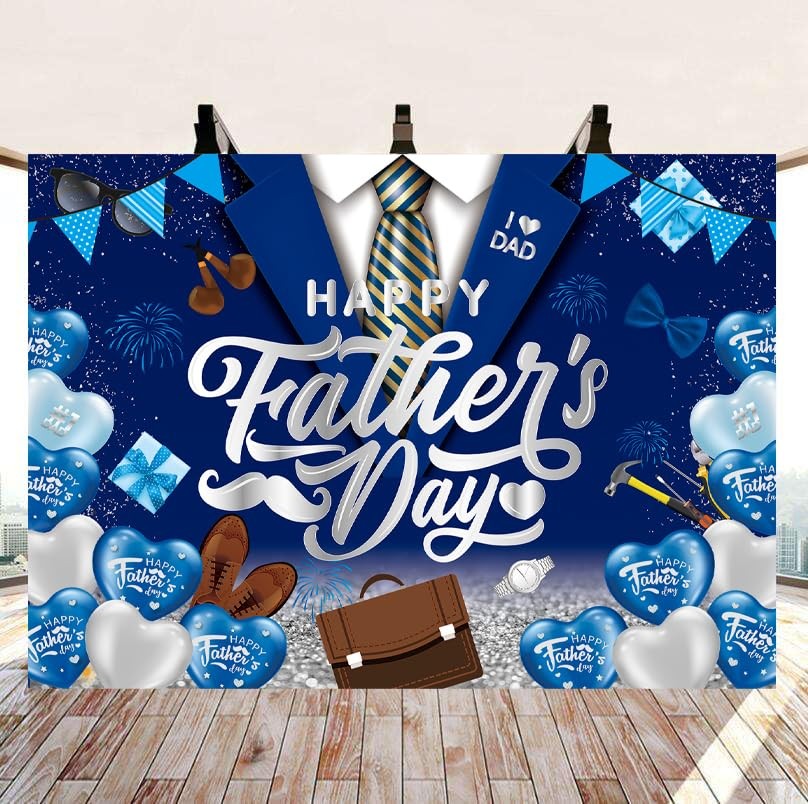 Happy Father’s Day Backdrop Decorations Indoor Outdoor Banner for Photography
