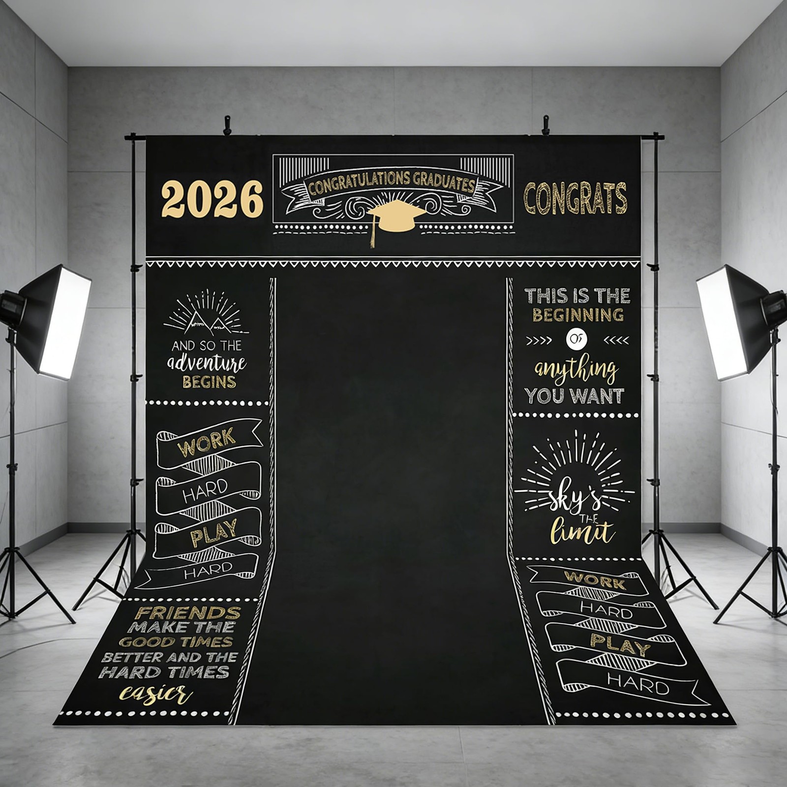 6x8ft Graduation Backdrop 2025 Party Photo Background Congrats Graduates