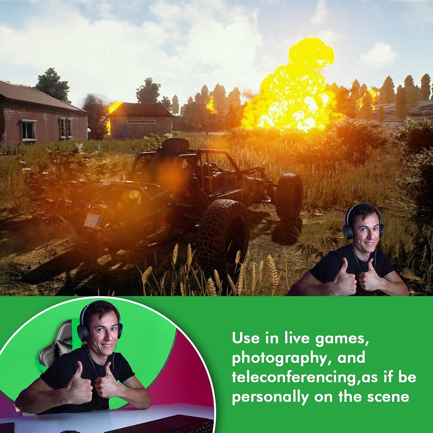 Portable Green Screen Chair, 57 in Greenscreen Backdrop with Stand Double Sided