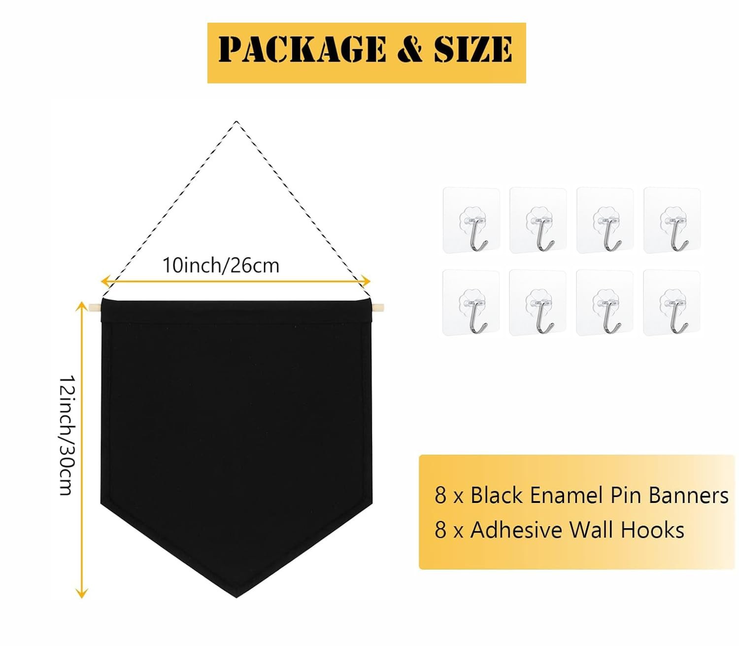 8PCS Enamel Pin Wall Display Banner Holder, Canvas Banner Blank, Canvas Banne…