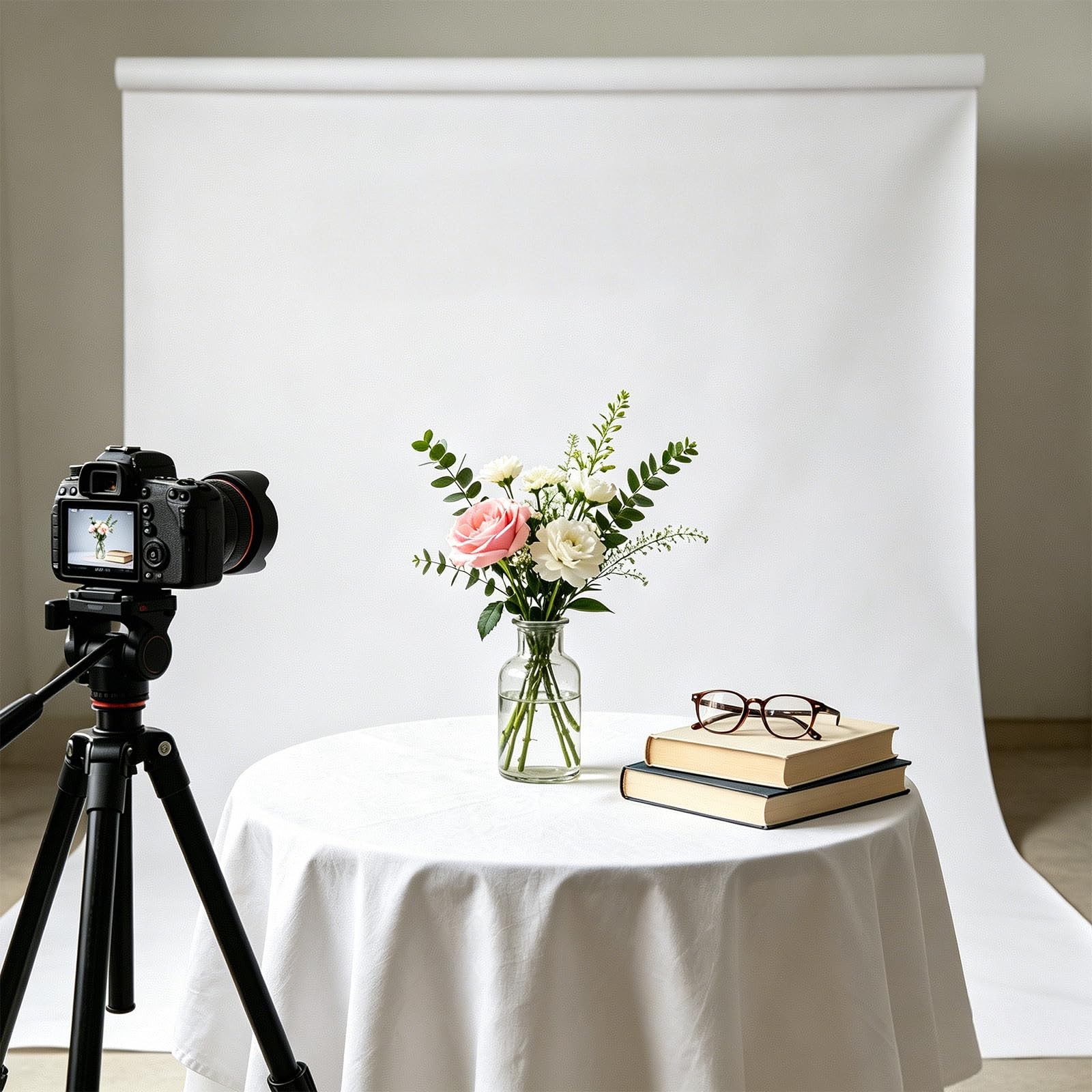 White Photography Backdrop Curtain 8×10 FT Studio Photo Background Screen