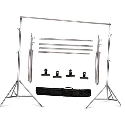 8.5 * 10 FT Stainless Steel Backdrop Stand,Photo Video Adjustable Background