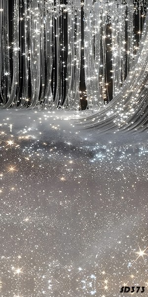 10’x20’CP Silver Flash Stars Drapes Microfiber Fabric background backdrop SD373