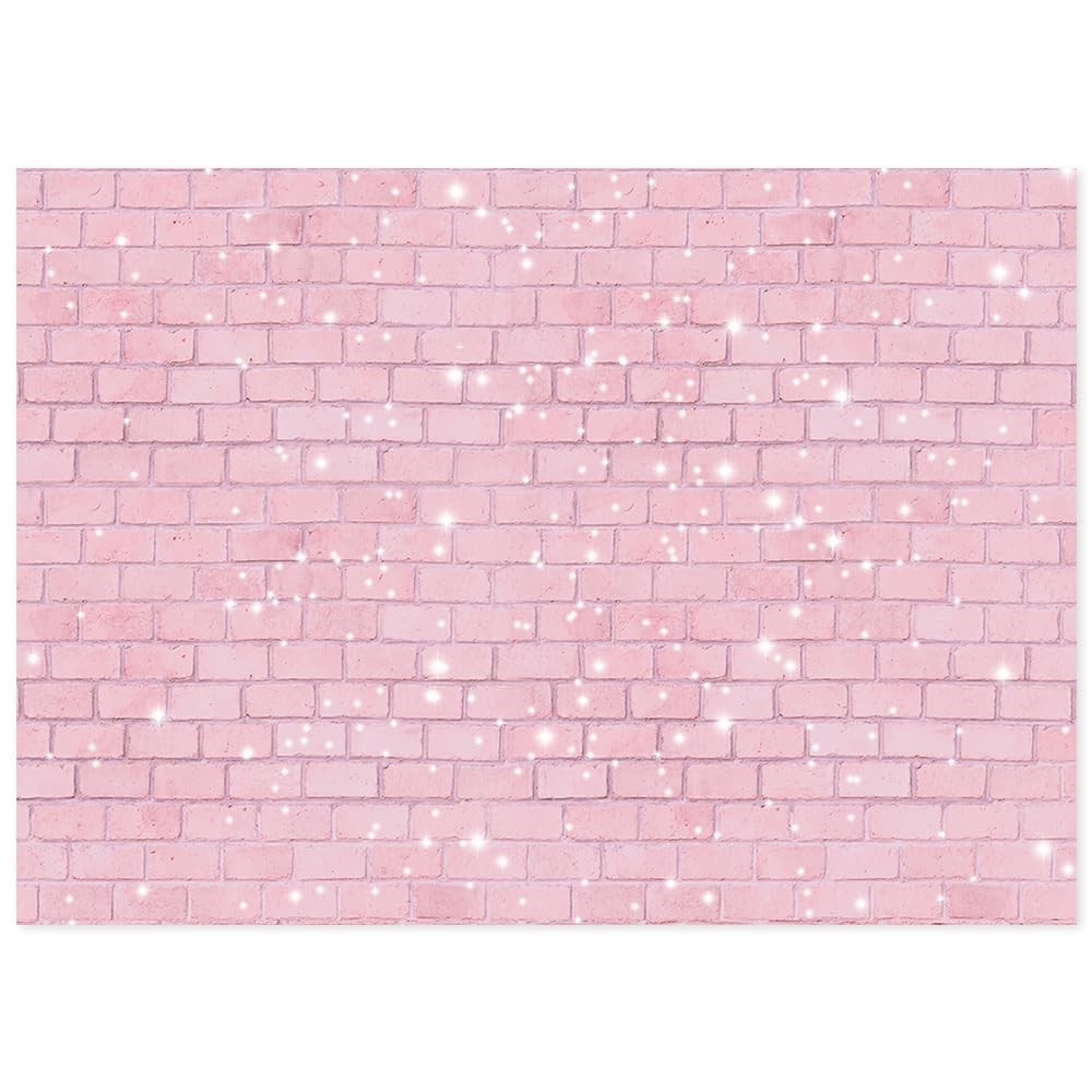 Pink Brick Wall Photography Backdrop 7x5ft Girls Birthday Party Portrait