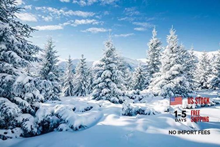 5x3ft Fabric Winter Snow Forest Backdrop Majestic White Xmas 5x3FT Winter-002