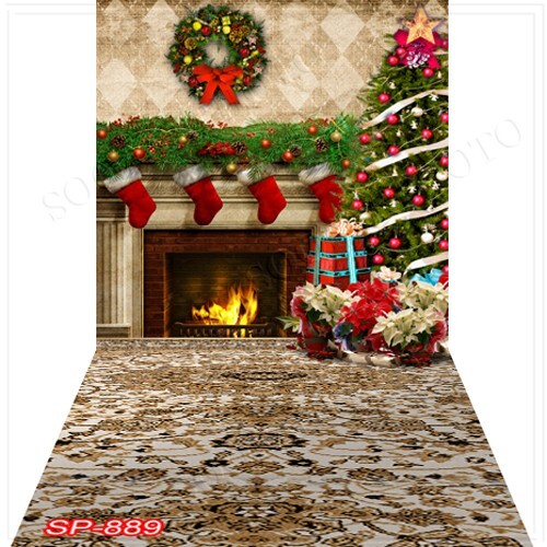 10’x20′ CP Christmas Season Scenic Microfiber Fabric background backdrop SP889