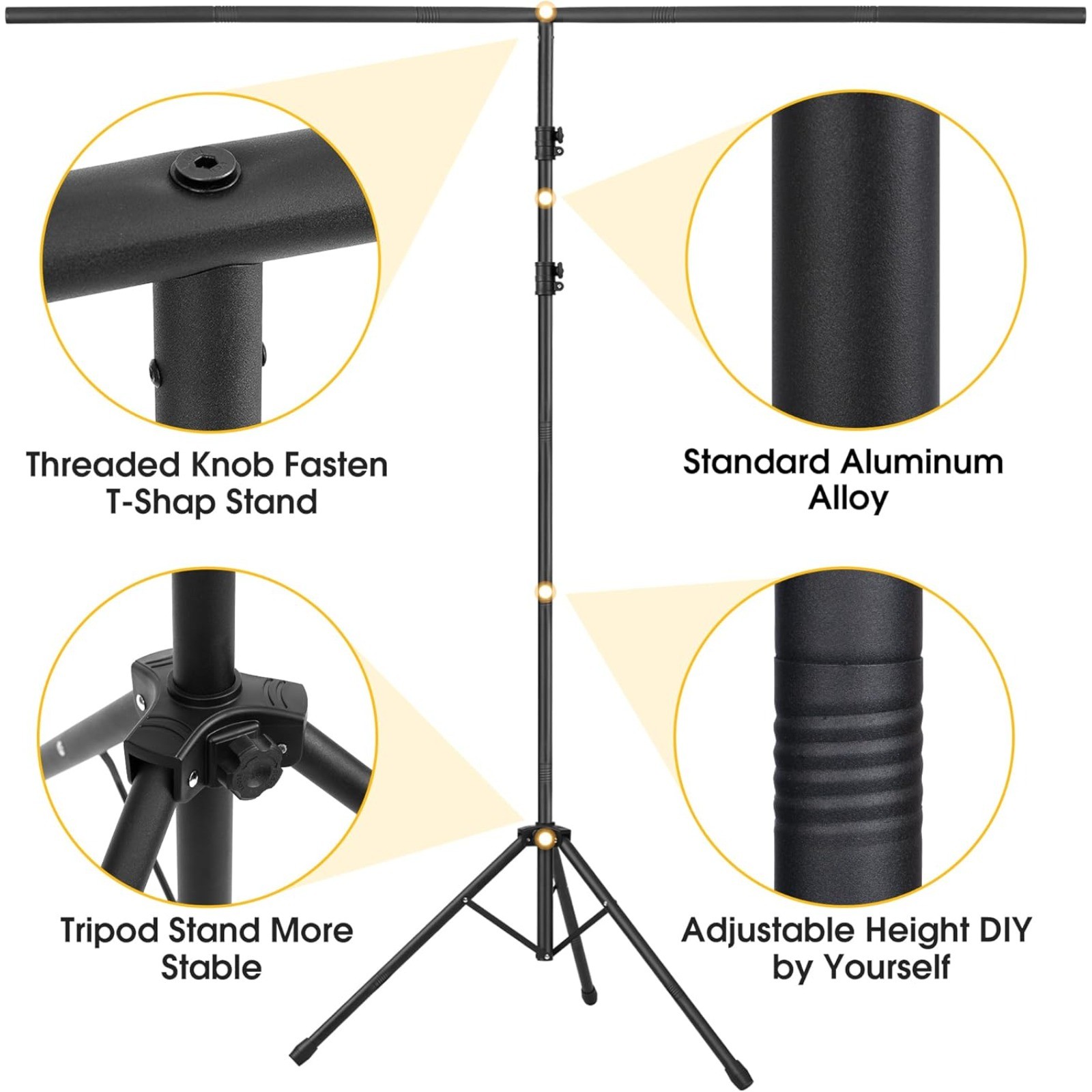 Portable T-Shape Backdrop Stand Background Green Screen Holder Support Kit 8 FT