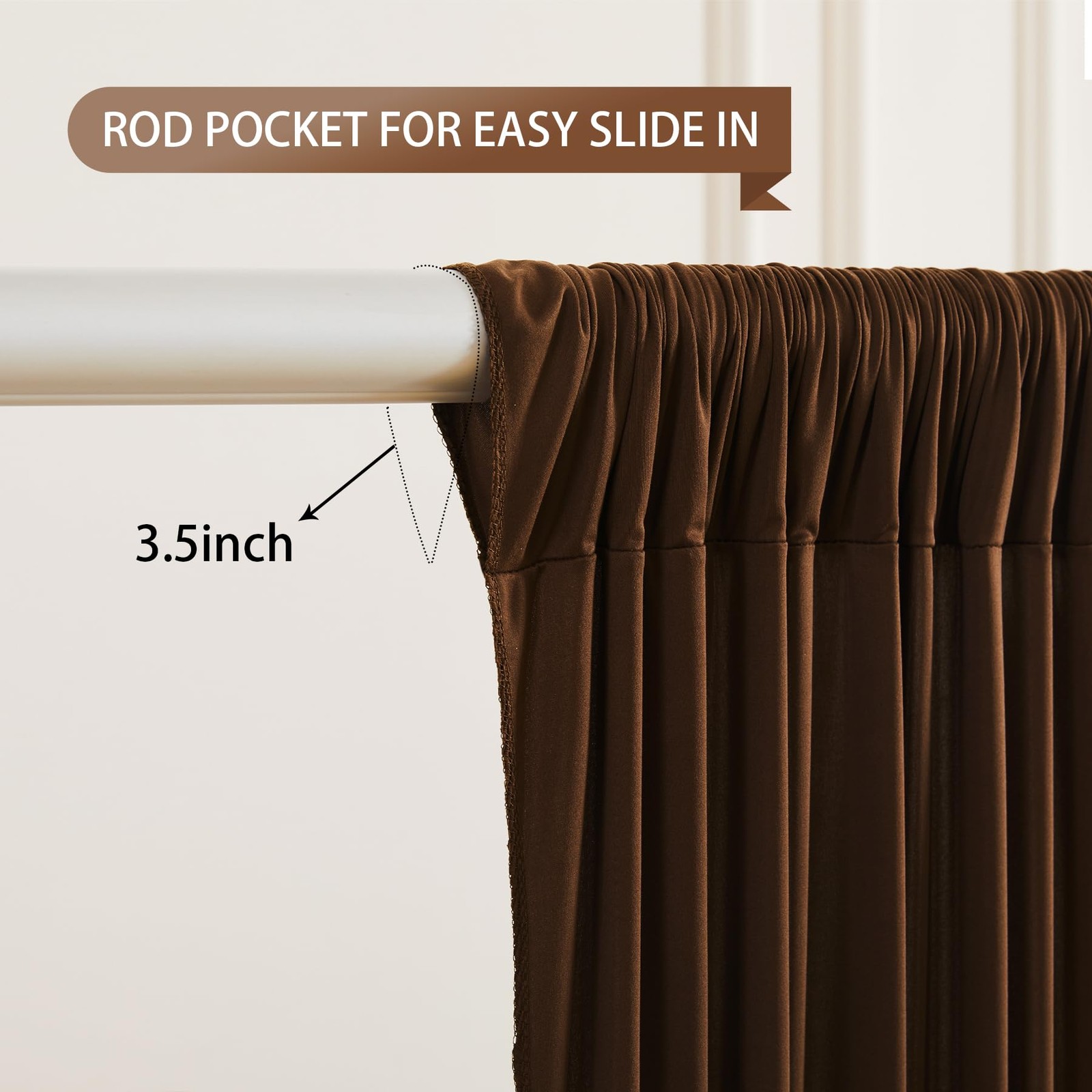 Dark Brown Backdrop Curtains Polyester Photography Drapes Wedding 8x10ft