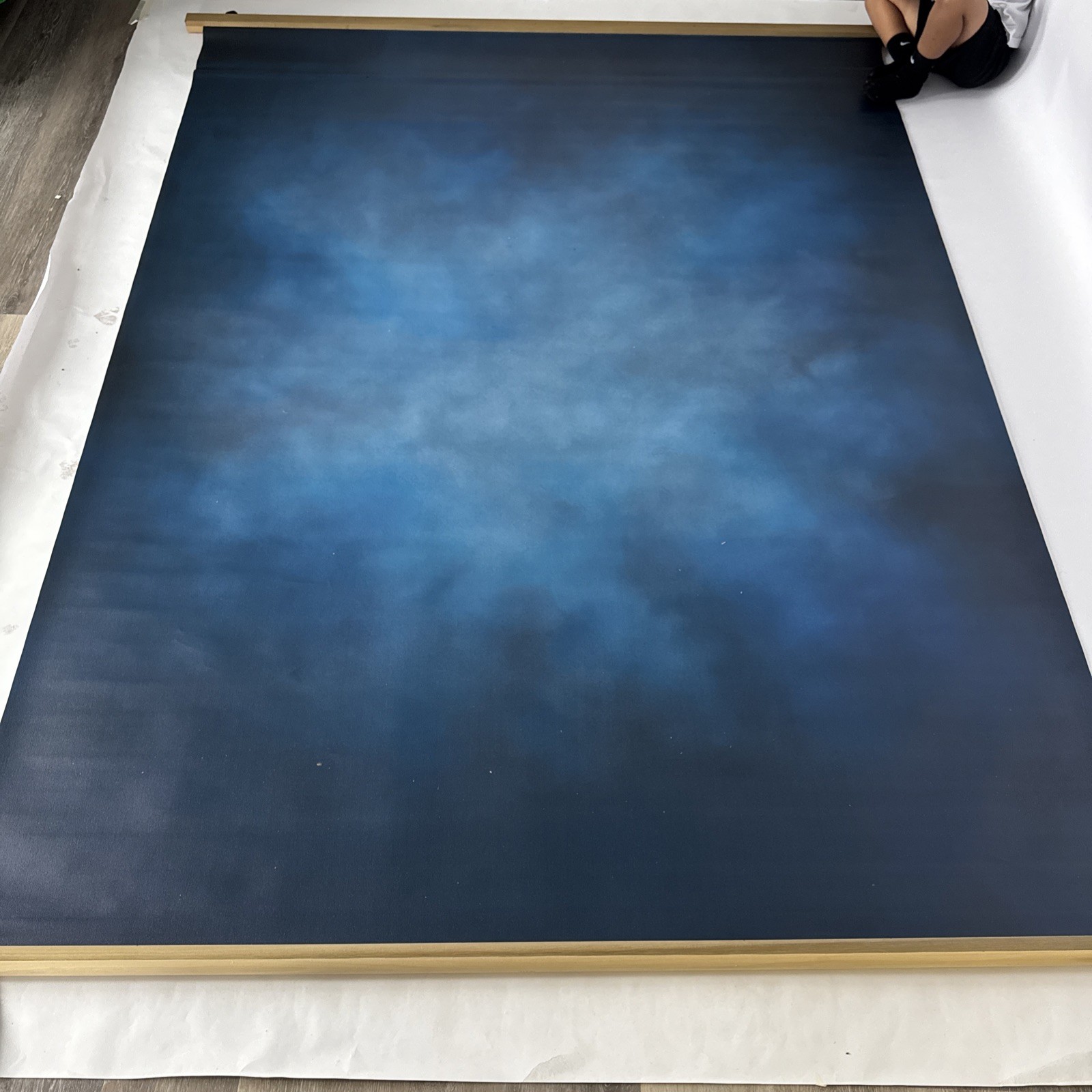 Denny manufacturing Hand Painted Blue Teal Backdrop