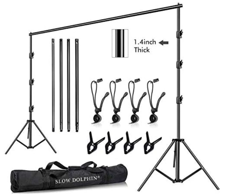 10 x 10Ft Photo Video Studio Heavy Duty Adjustable Muslin Backdrop Stand