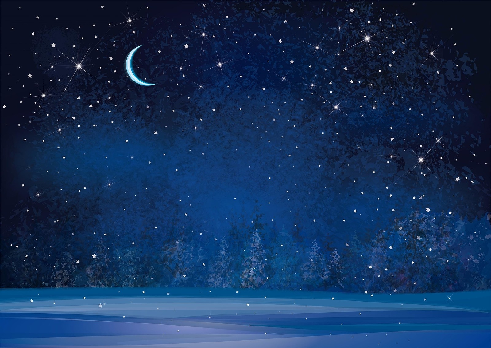 BELECO 7x5ft Fabric Winter Wonderland Night Snowfall Backdrop 7x5FT, A50026