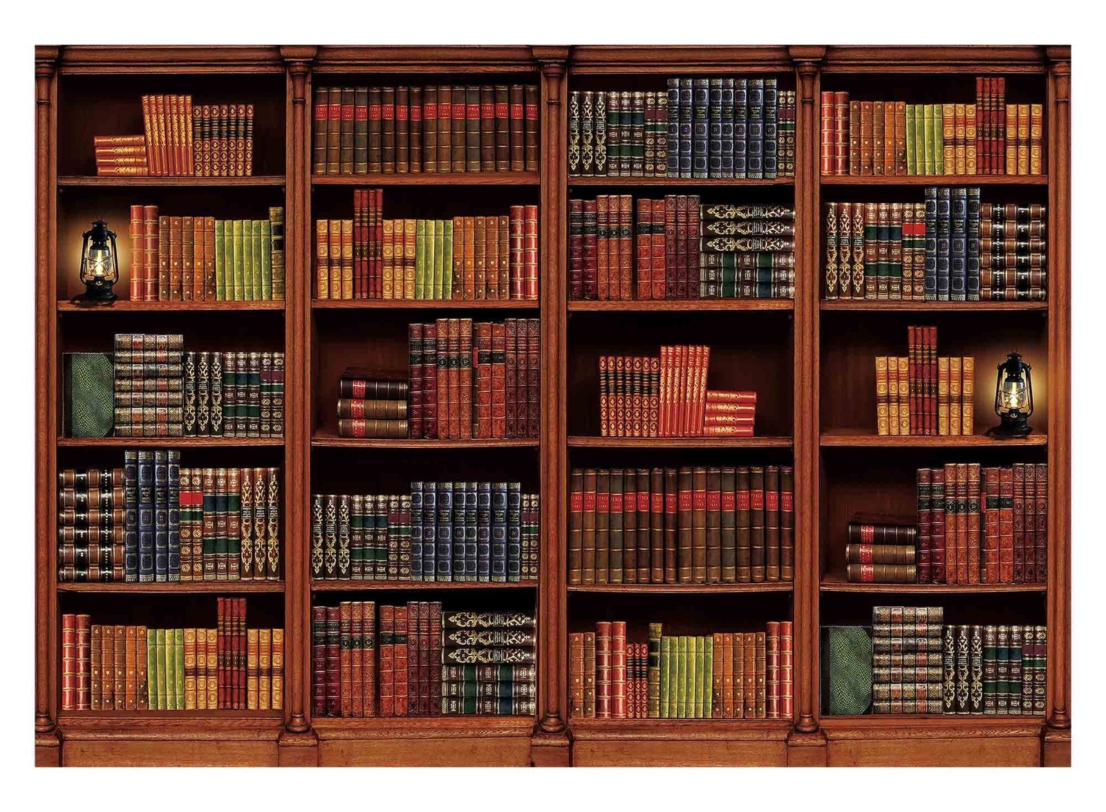 Vintage Wooden Library Bookshelf Backdrop 7×5 FT for Photography & Zoom Calls
