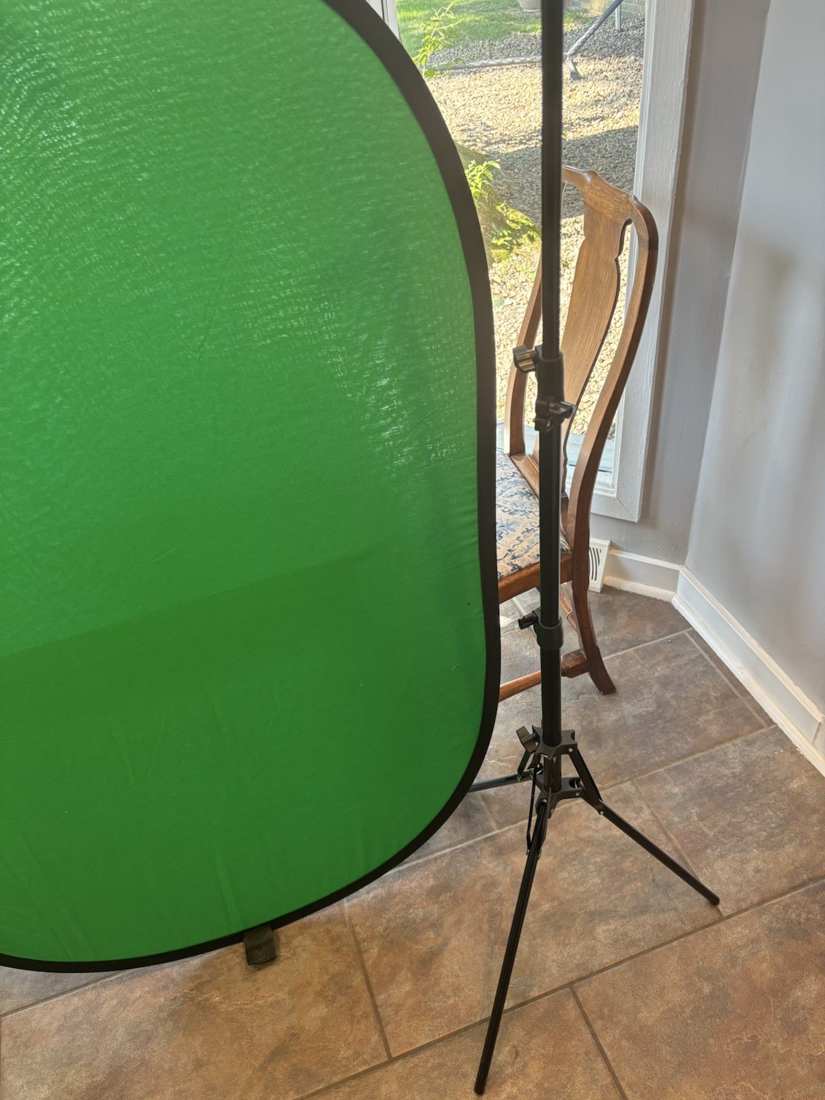 Green Or Blue 2-in-1 Photo /Video Backdrop Kit 5×7 Collapsible Stand / Case
