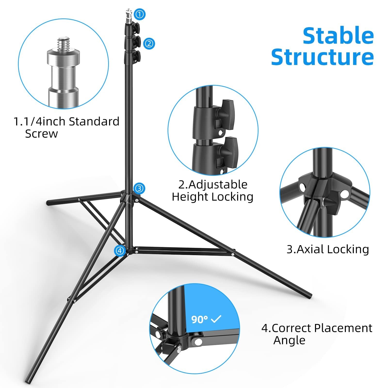 8.5 x 5ft Portable T-Shape Backdrop Stand Kit with Adjustable Frame, 4 Spring…