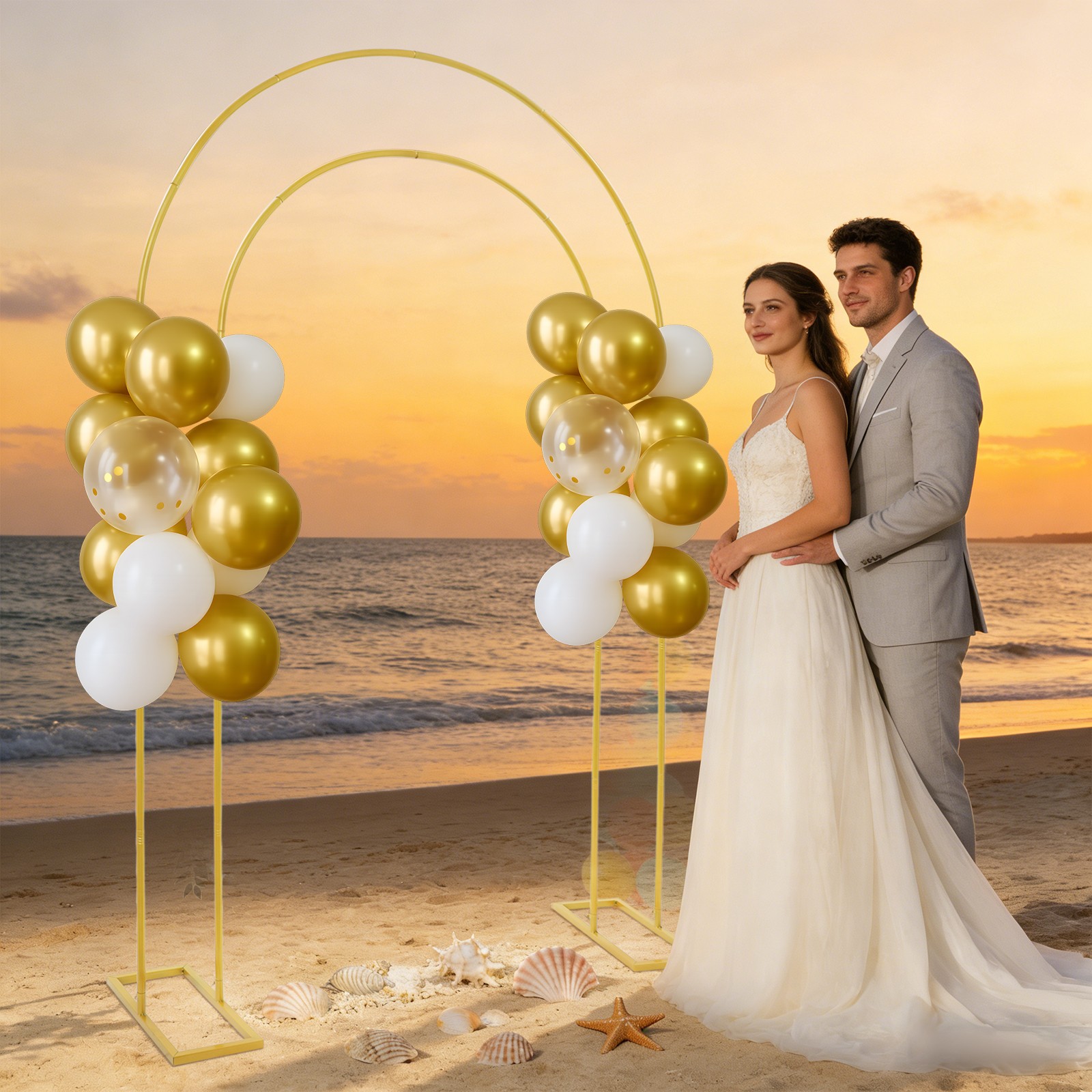 Arch Backdrop Stand,White Wedding Arch Backdrop Stand, Metal Arch Backdrop Stand