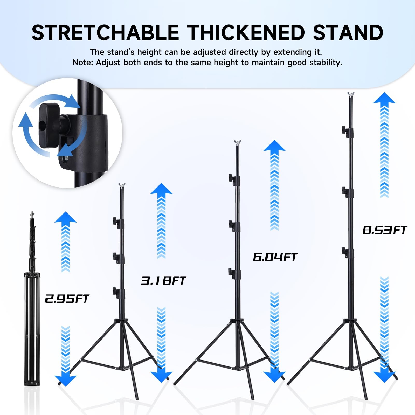 8x10ft Backdrop Stand Kit – Adjustable Photo Background Support System for Ph…