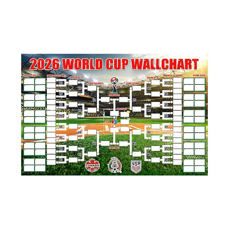 2026 US Canada Mexico World Cup Fan Cheering Match Schedule Map Background Cloth