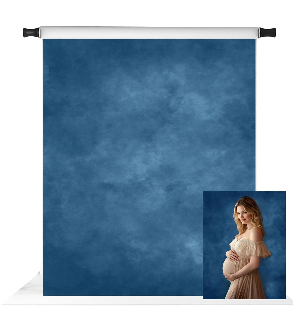 5x7ft Blue Abstract Photography Backdrop Headshot Portrait Fabric Studio Prop