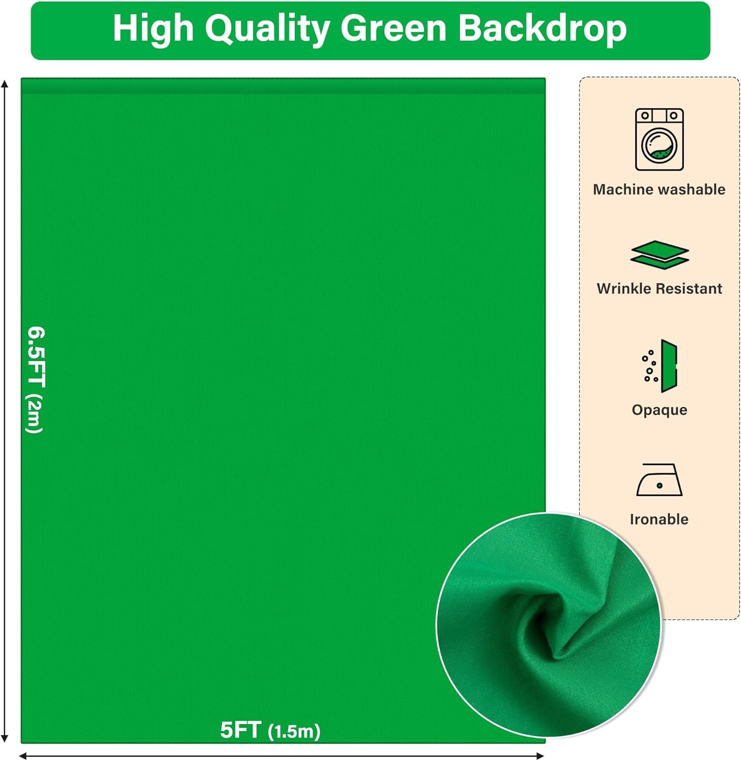 Portable T-Shape Photo Backdrop Stand W/Green Screen Background for Photography