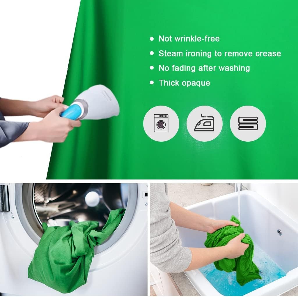 10x12ft Green Screen Backdrop for Photography, Chromakey Polyester Collapsible