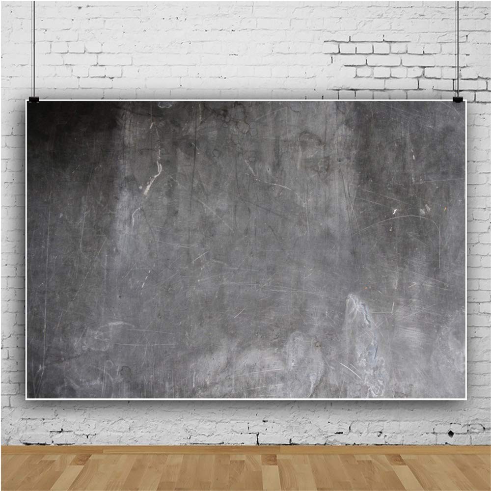 10x9ft Abstract Backdrop – Black Grey Concrete Stone Wall Grunge Old Cement B…