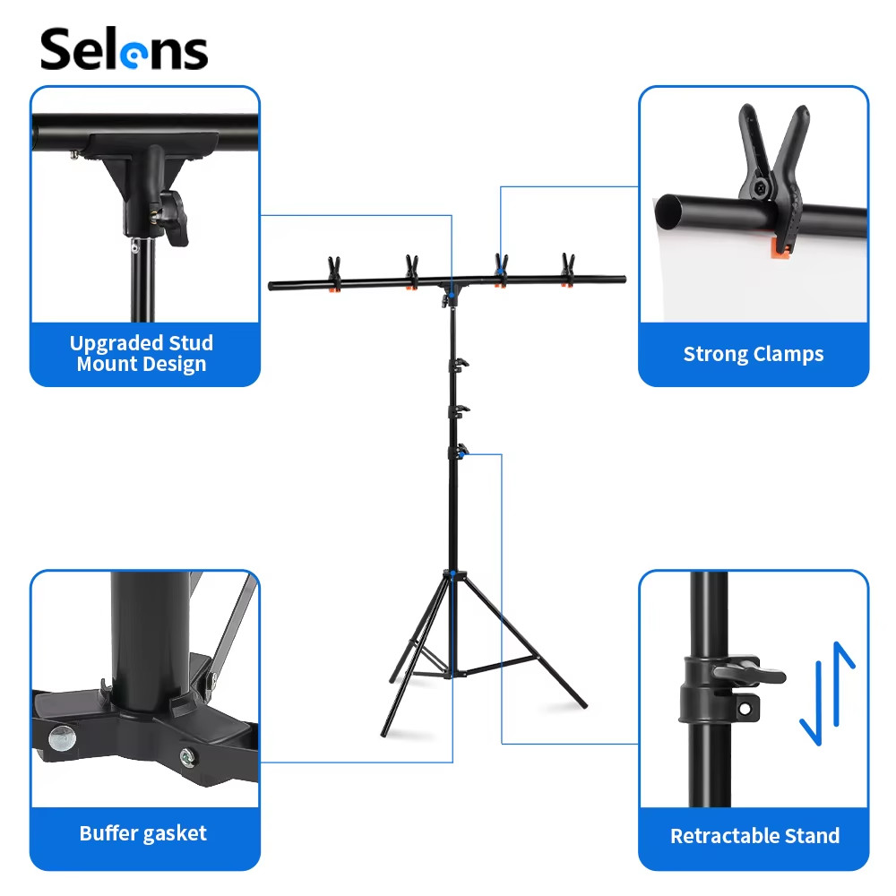 Hot T-Shape Background Support Metal Material Photography Backdrop Stand 150×250
