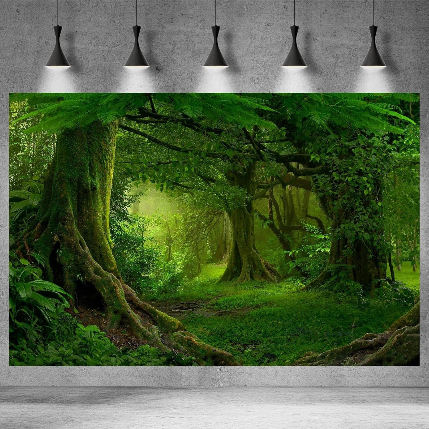 Stunning Jungle Forest Vinyl Backdrop 7x5ft – Ideal for Enchanting Photography