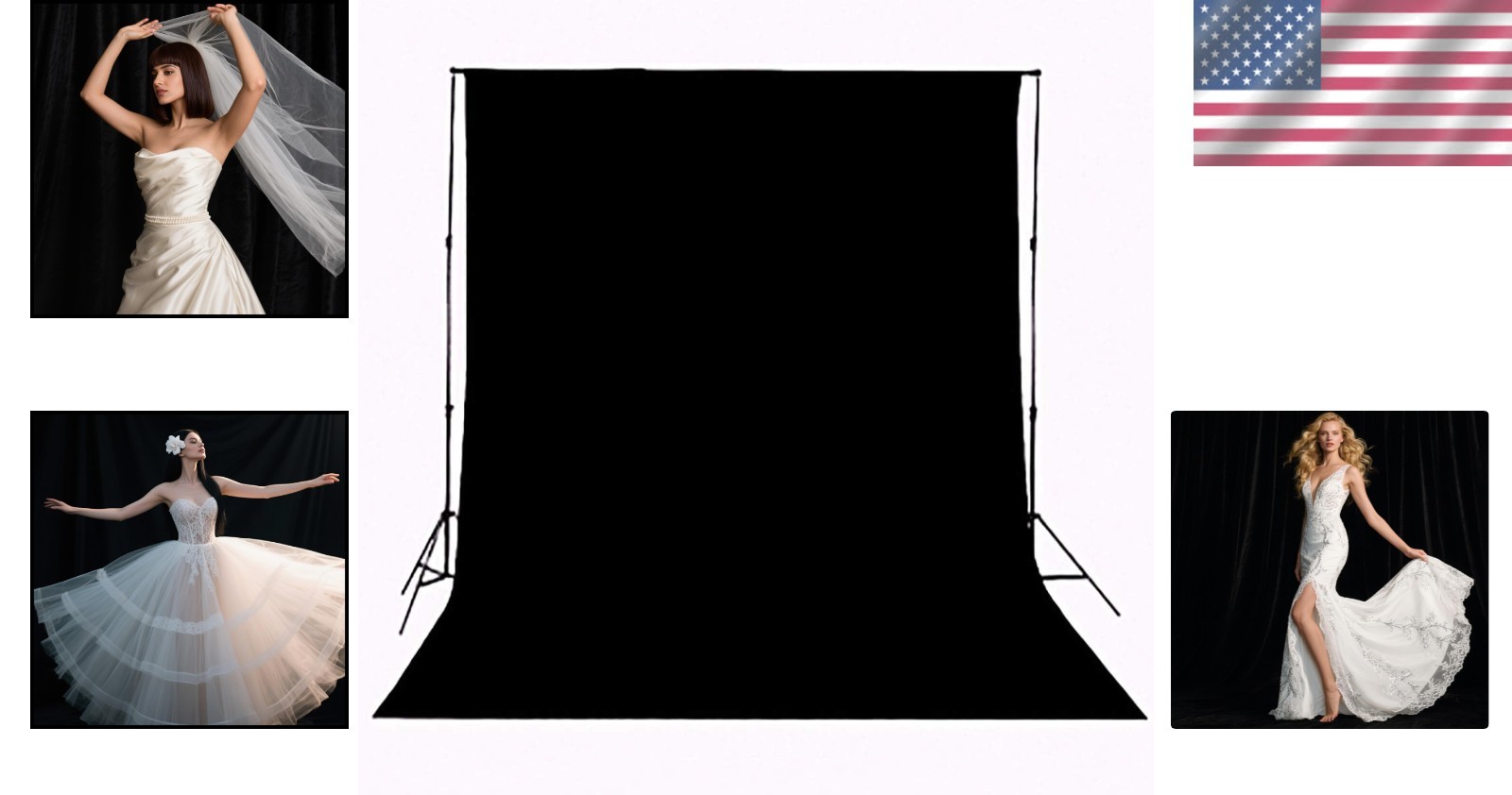 8x10ft Black Photography Backdrop – Durable, Wrinkle-Resistant & Versatile
