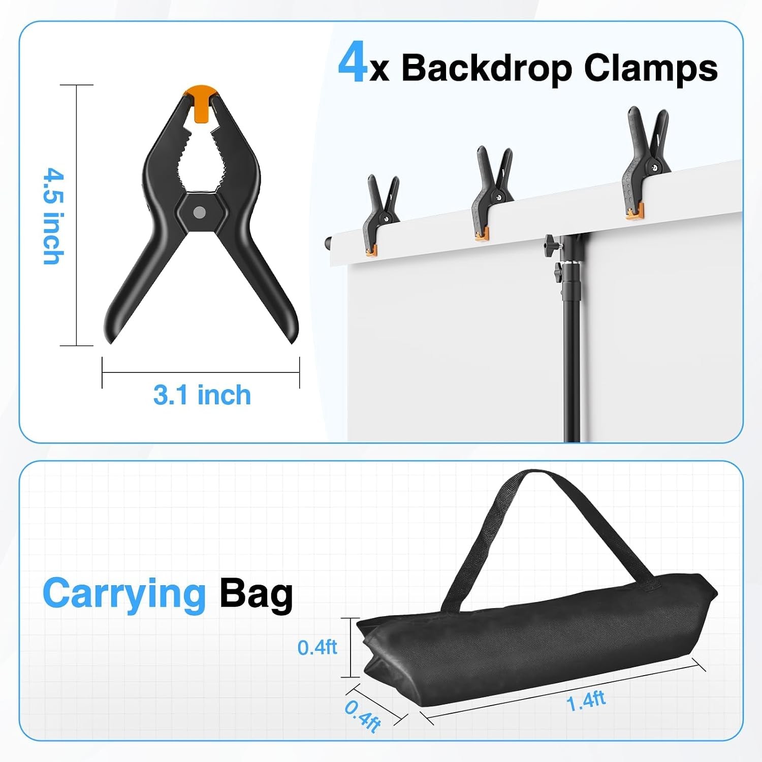 T Shape Backdrop Stand 8.5x5ft Adjustable Green Screen Photo Banner Holder