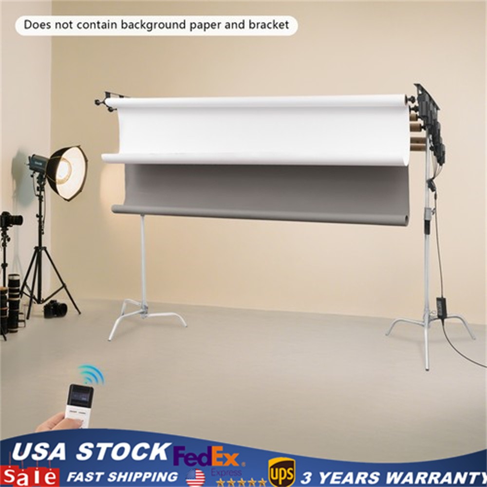 Motorized 6-Roller Backdrop Support System Wall Mount Photo Video w/ Remote
