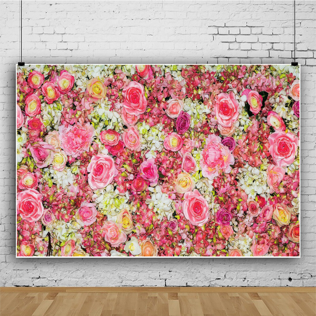 Flower Wall Floral Photography Background Photo Backdrop for Wedding Party Decor