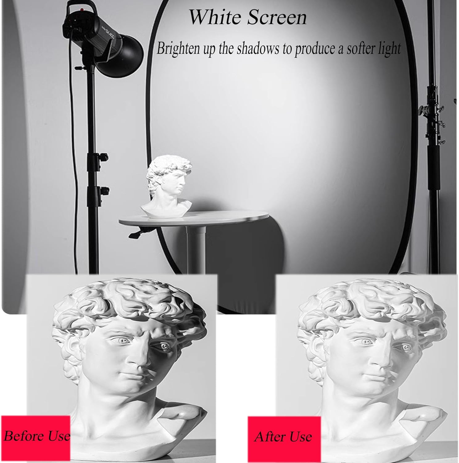 5X7Ft/1.5X2M Chromakey Black White Backdrop with 7.8Ft/2.4M Stand, 2-In-1 Revers