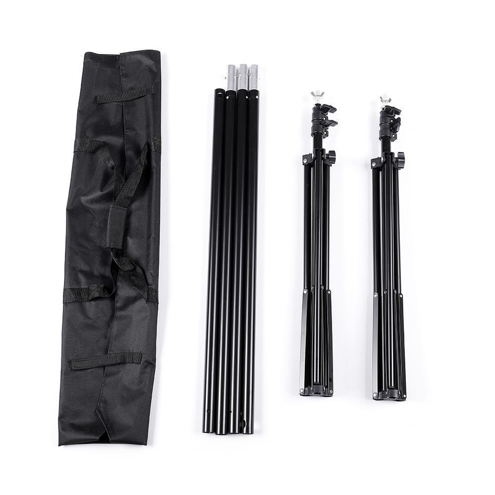 Adjustable Studo Backdrop Stand Kit Background Support System Tripod Kit w/Case