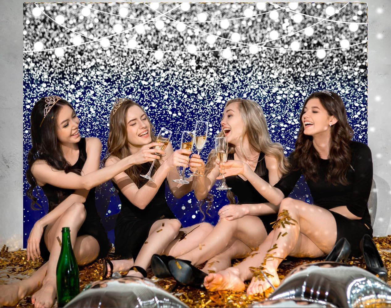 7X5Ft Royal Blue Backdrop for Party Graduation Photo Backdrop Birthday Wedding P