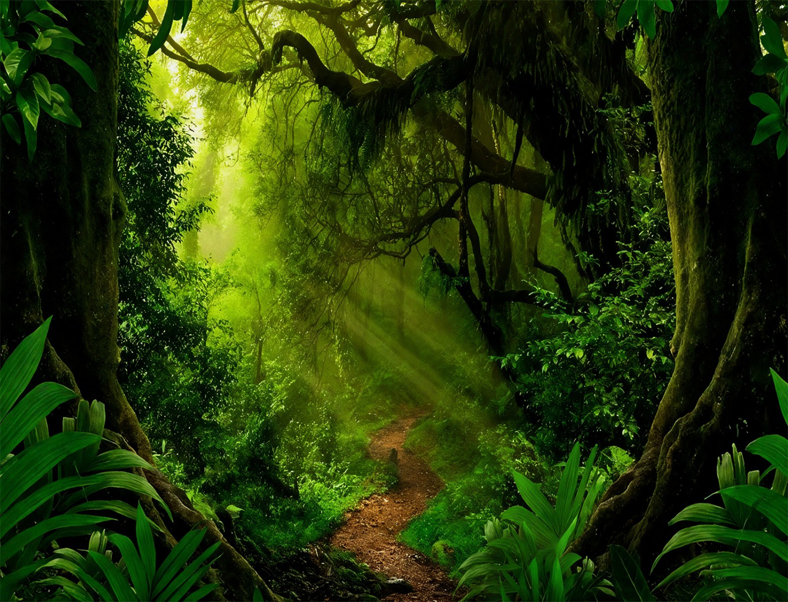 10x8ft Spring Nature Jungle Enchanted Forest Backdrop Photo Background