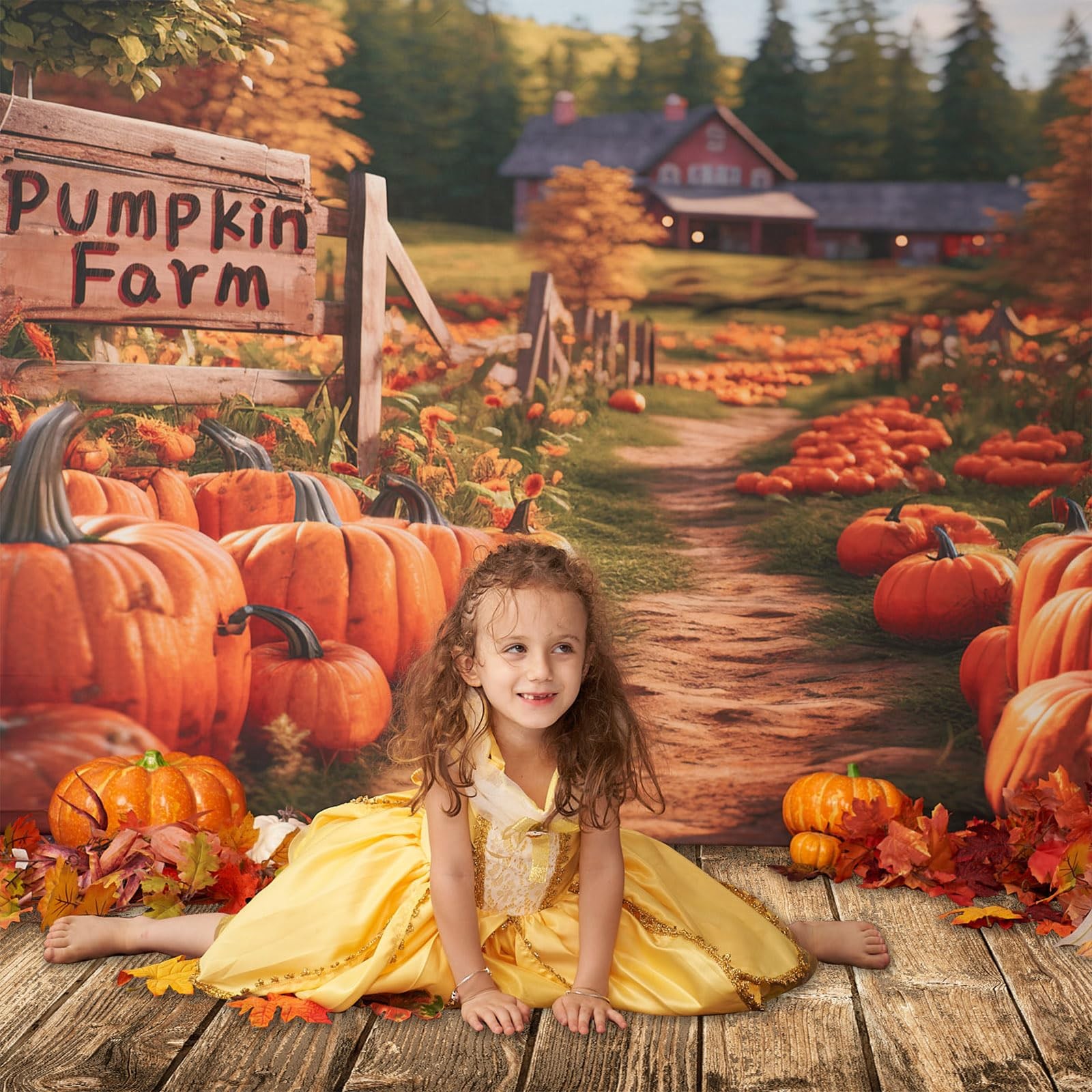 Kate Brown Wood Floor Backdrop Vintage Photography Mat 8x5ft, Color2