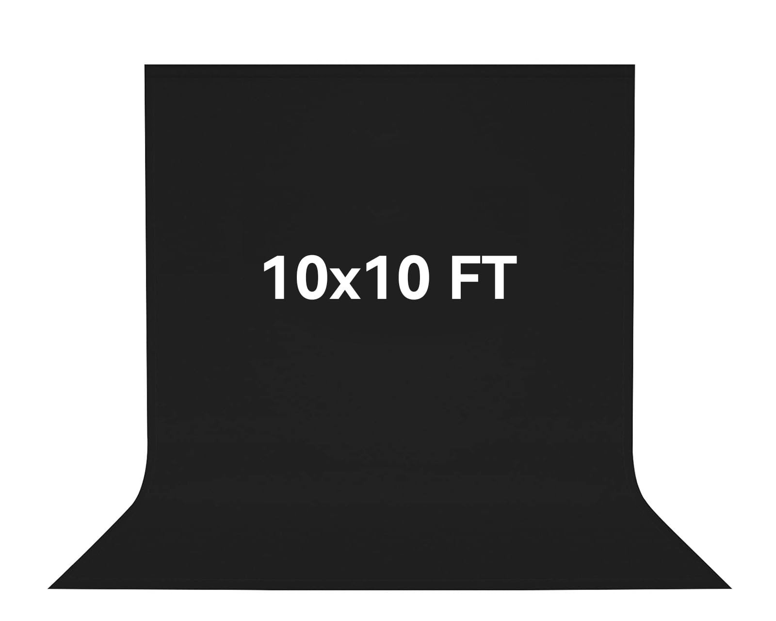 10 x 10 FT Black Backdrop Background, 100% Polyester Photography Backdrop Fol…