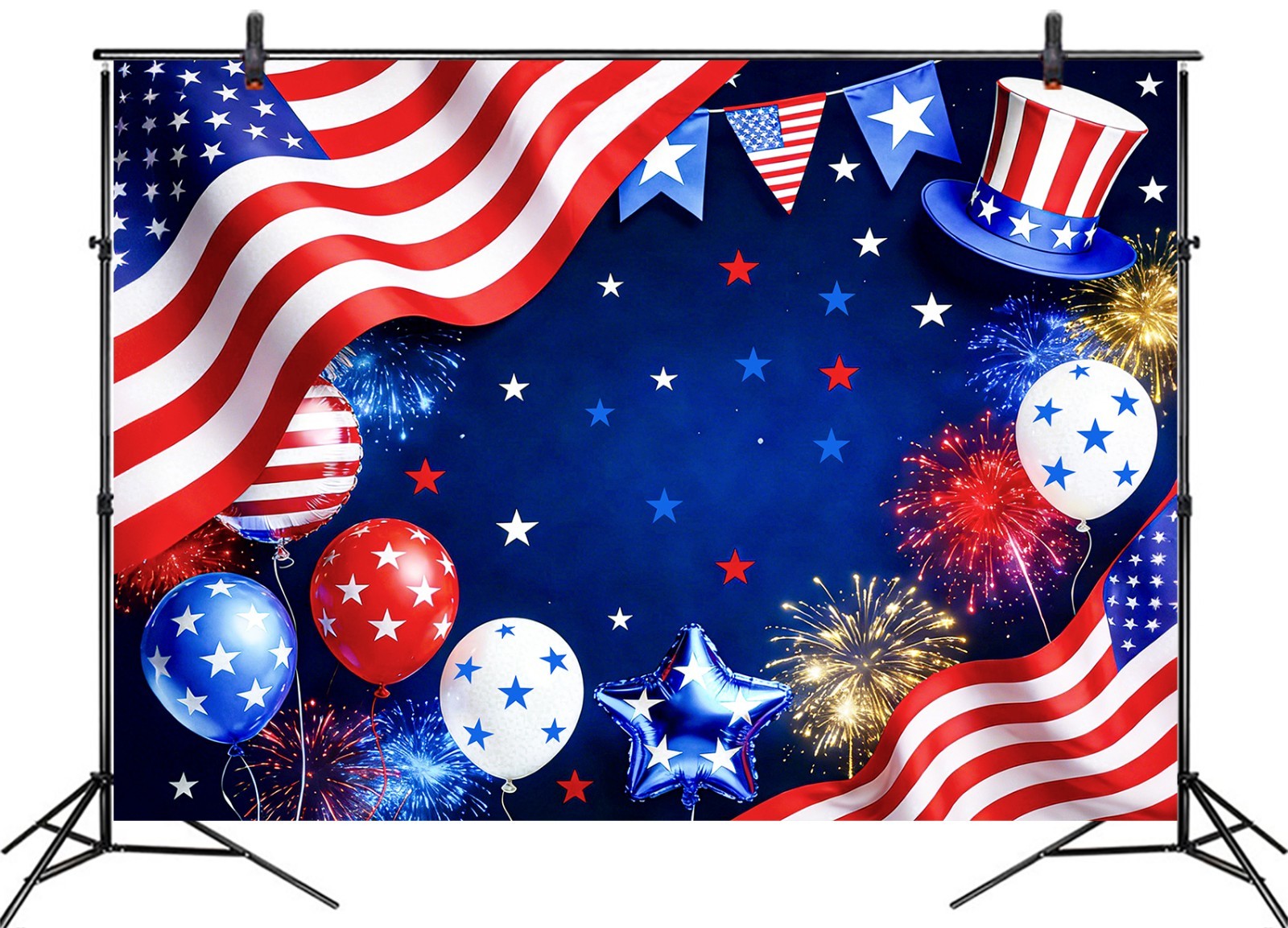 10x8ft 4th of July Patriotic Backdrop National Memorial Day Photo Background